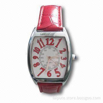Ladies' Watch with Colorful Leather Band, Comes in Classic Design